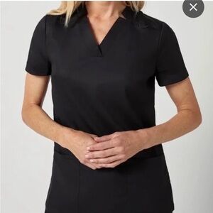Jaanuu Black Two Pockets‎ V Neck Top Size S